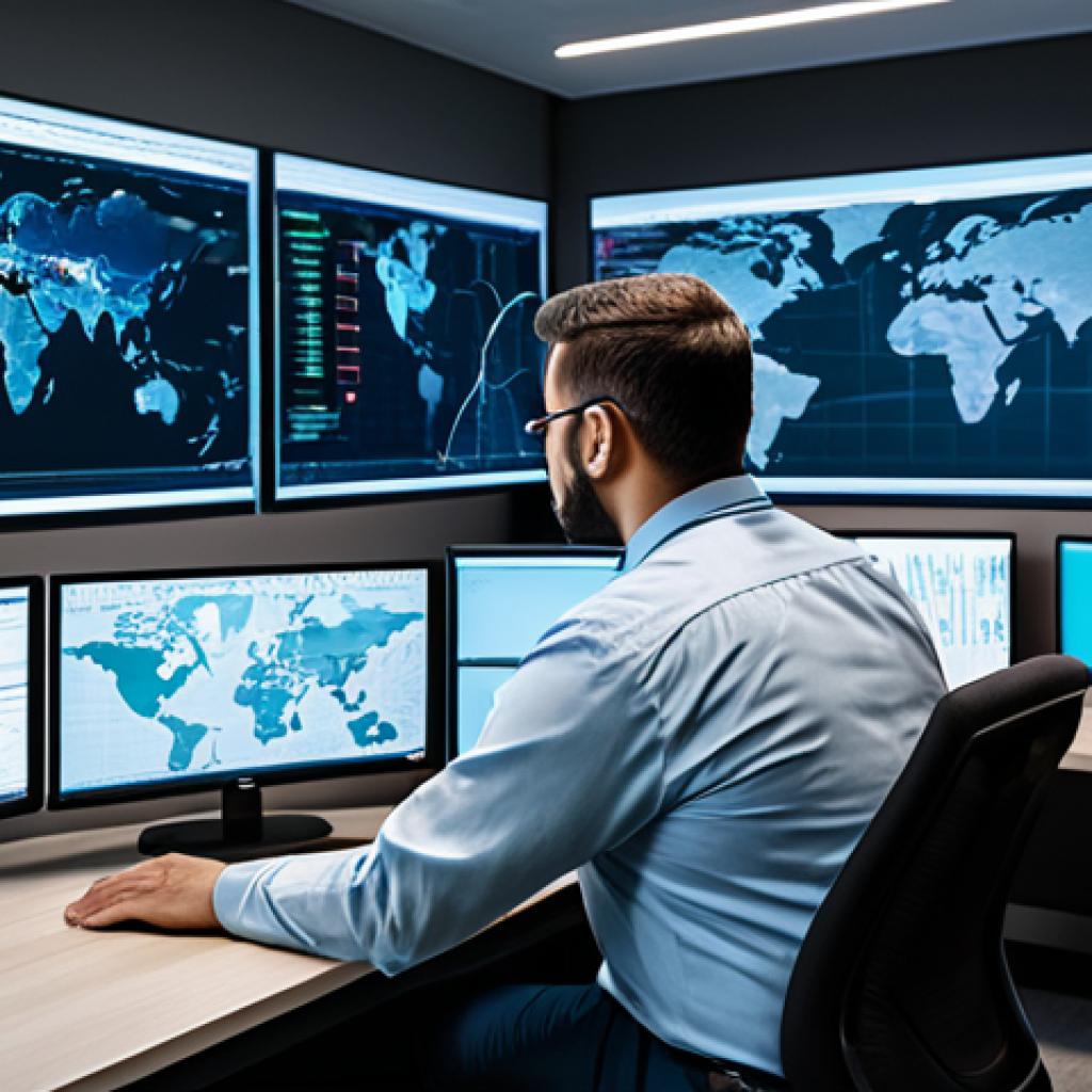 네트워크 보안 모니터링 도구의 트렌드 분석 - AI-Powered Cybersecurity Monitoring**

"A modern security operations center (SOC) with multiple scre...