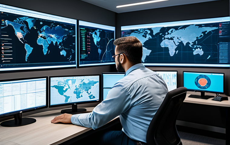 네트워크 보안 모니터링 도구의 트렌드 분석 - AI-Powered Cybersecurity Monitoring**

"A modern security operations center (SOC) with multiple scre...