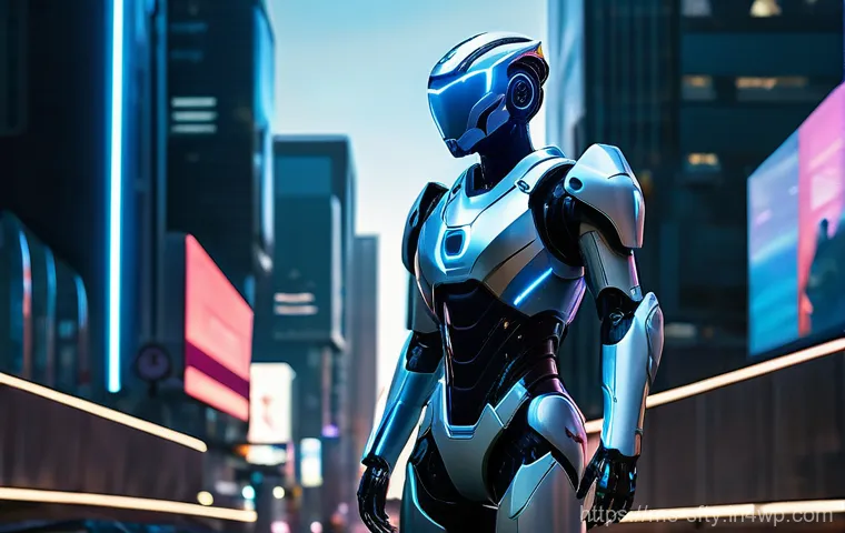 다양한 네트워크 보안 모니터링 도구의 리뷰 - A vigilant, stylized humanoid robot or a non-gender-specific AI guardian, clad in a sleek, full-body...